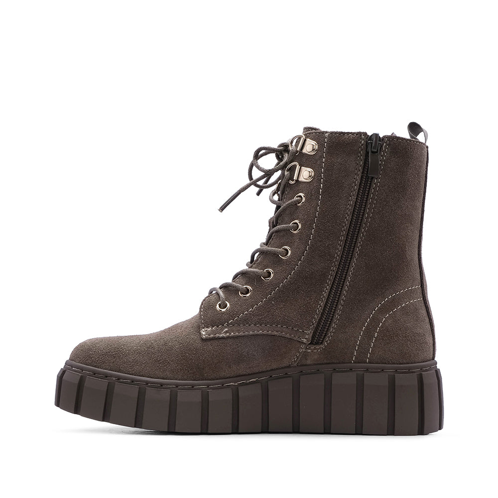 Bota Casual Mulher Camurça Taupe