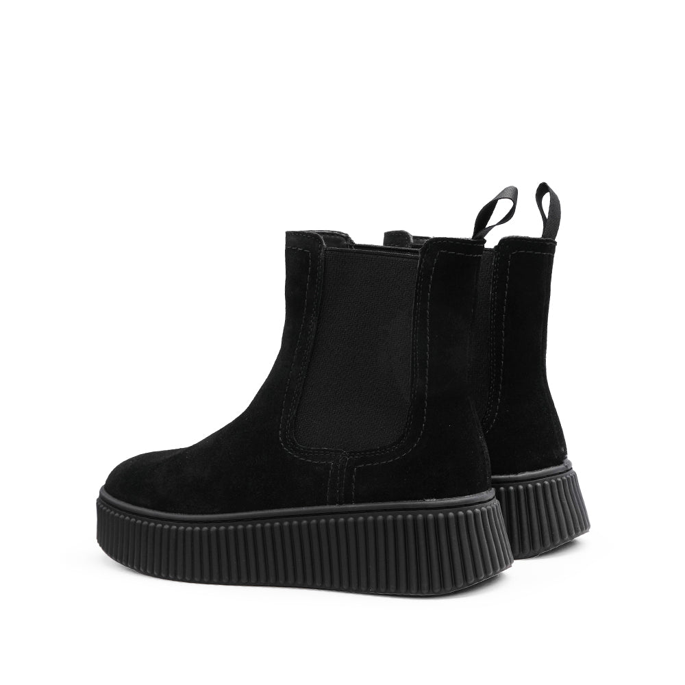 Bota Chelsea Mulher Camurça Preto