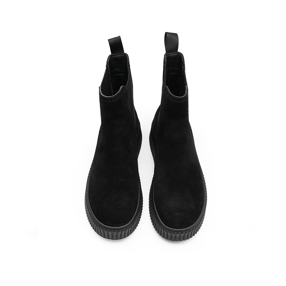Bota Chelsea Mulher Camurça Preto