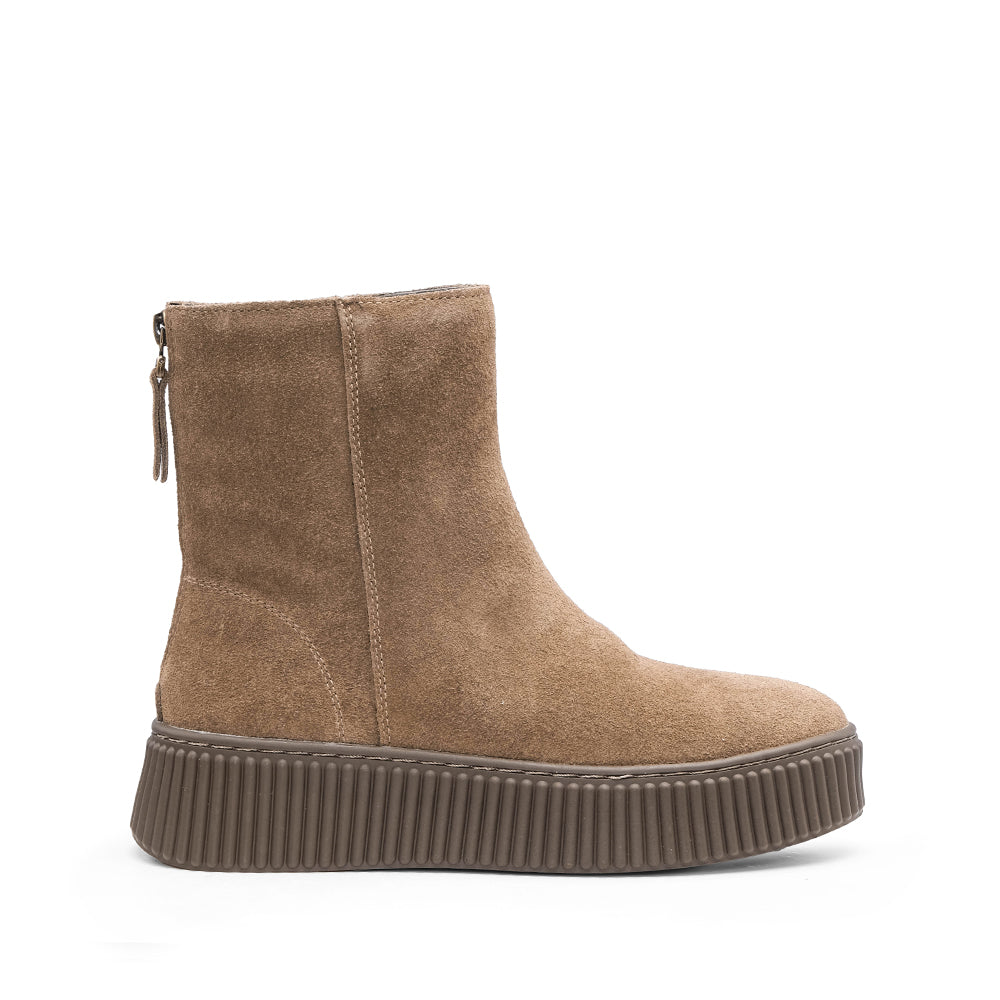 Bota Casual Mulher Camurça Taupe