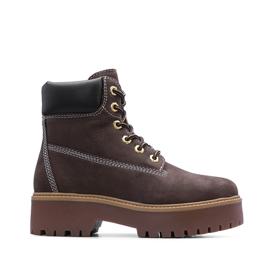 Botim Plataforma Mulher Nobuck Castanho