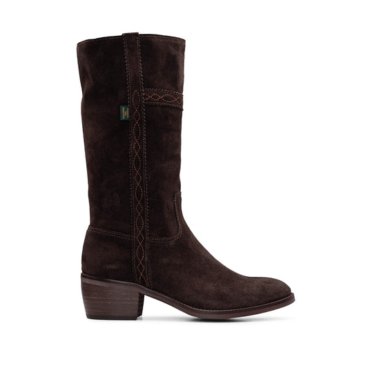 Bota Texana Mulher Camurça Castanho