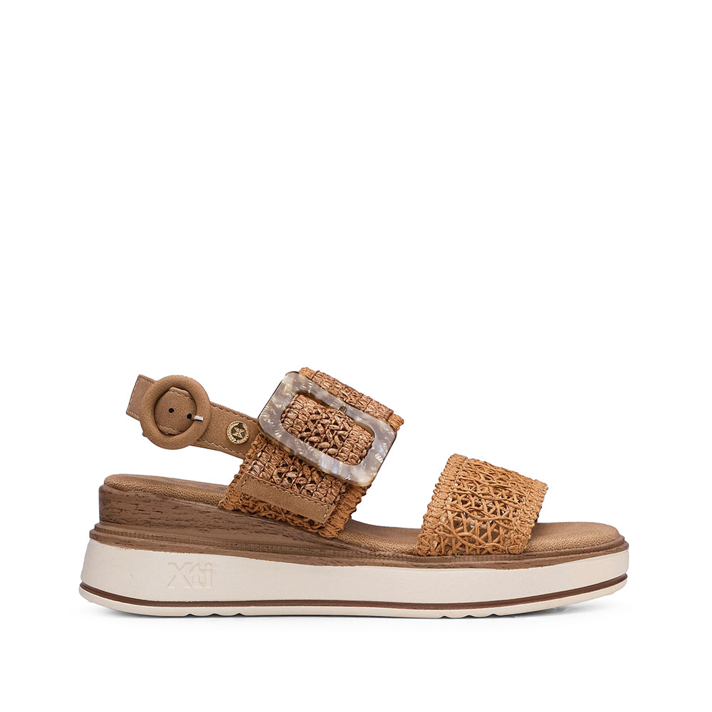 Sandália Plataforma Mulher Camel