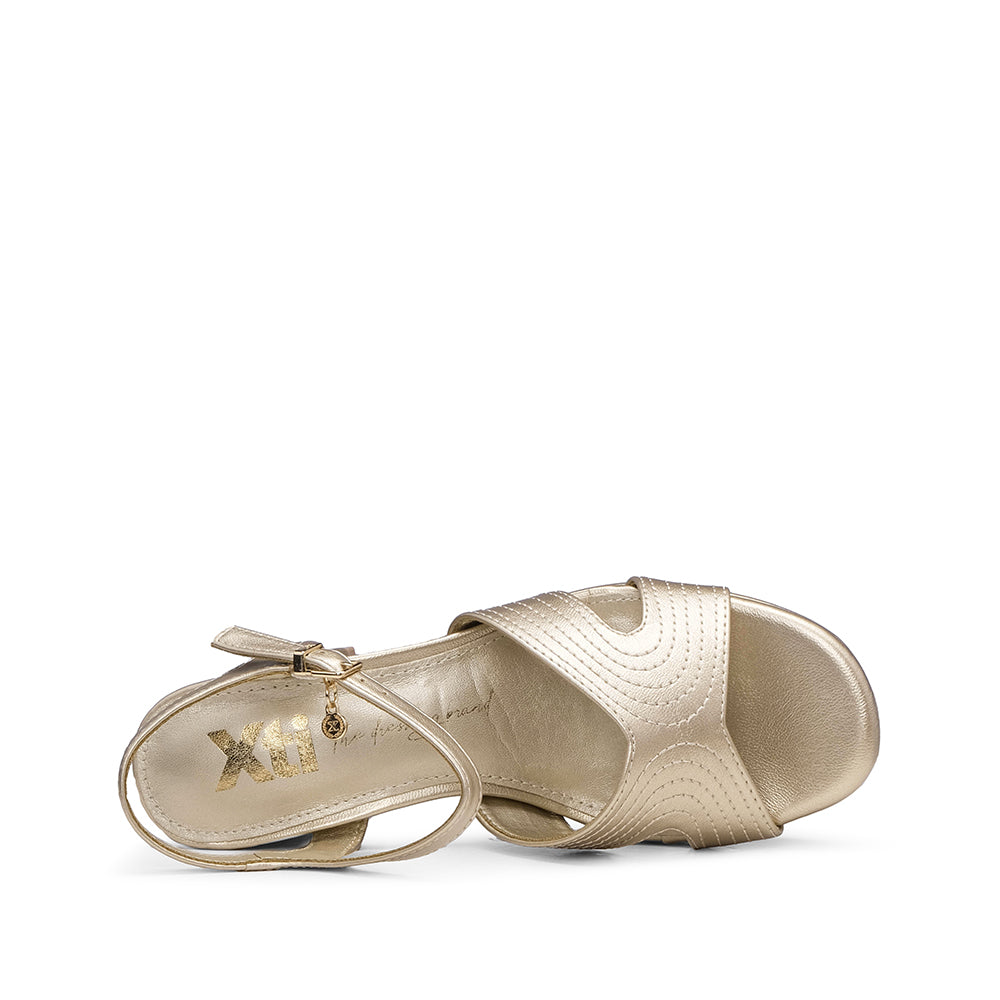 Sandália Salto Alto Mulher Dourado