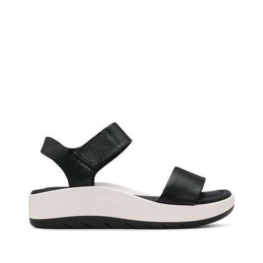 Sandália Plataforma Mulher Gravado Preto