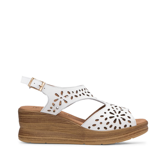 Sandália Casual Mulher Pele Branco