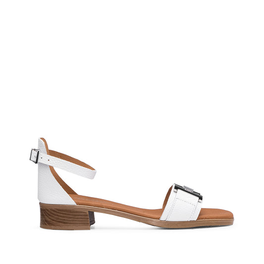 Sandália Casual Mulher Pele Branco
