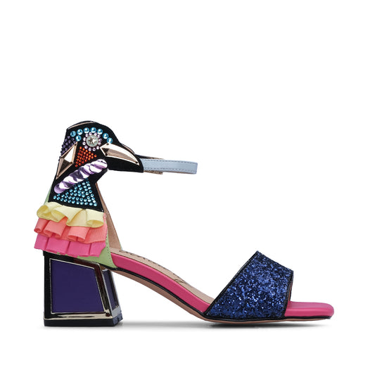 Sandália Salto Médio Mulher Multicolor