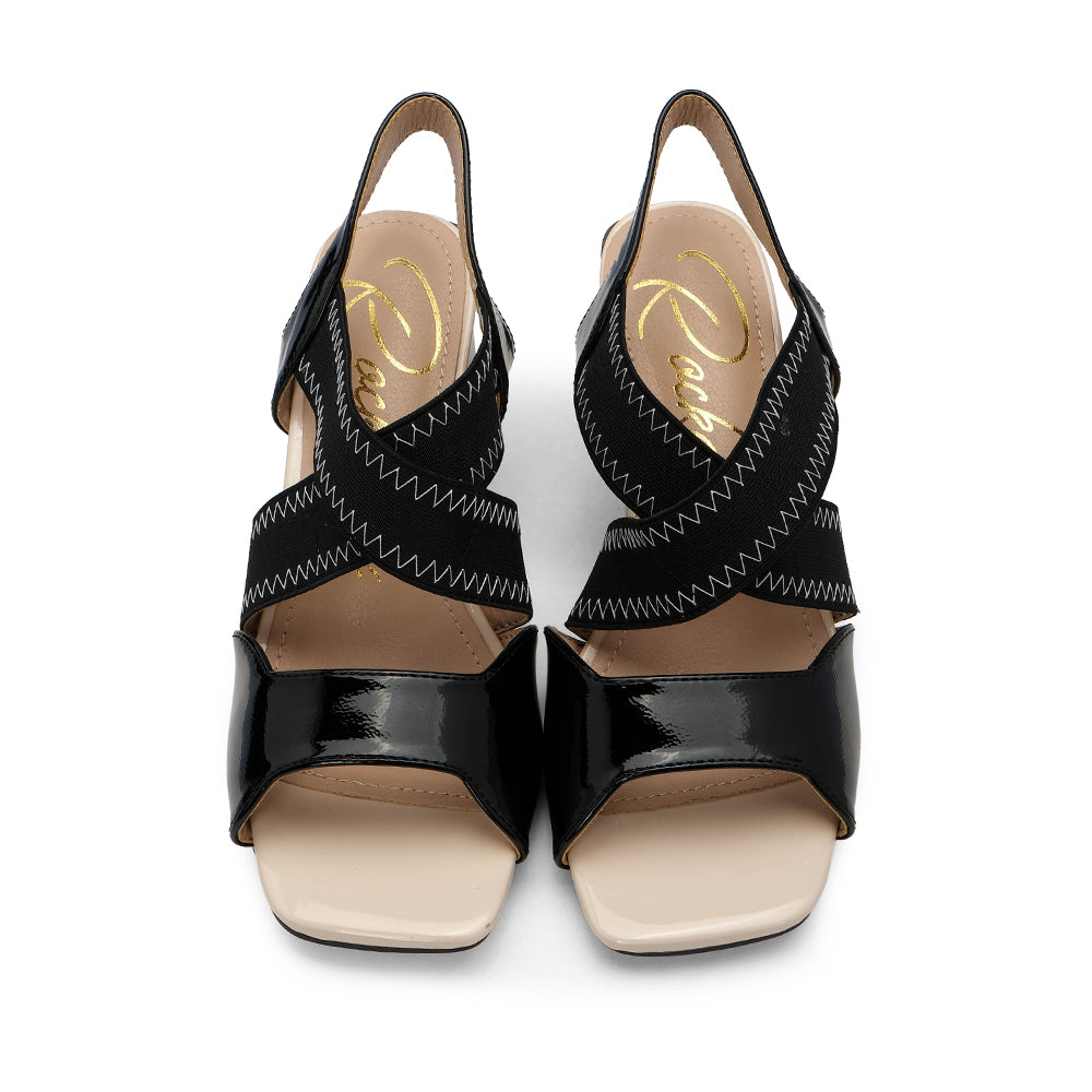 Sandália Salto Alto Mulher Verniz Preto