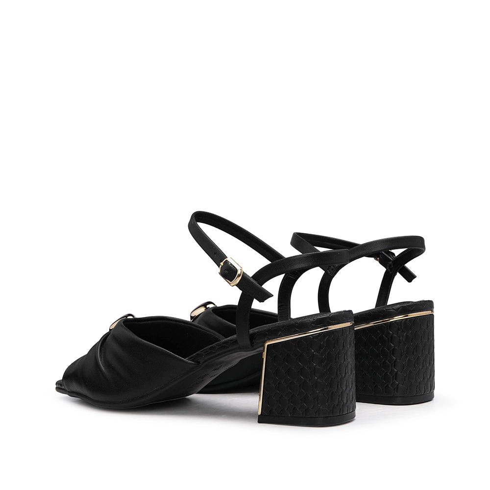 Sandália Salto Médio Mulher Preto