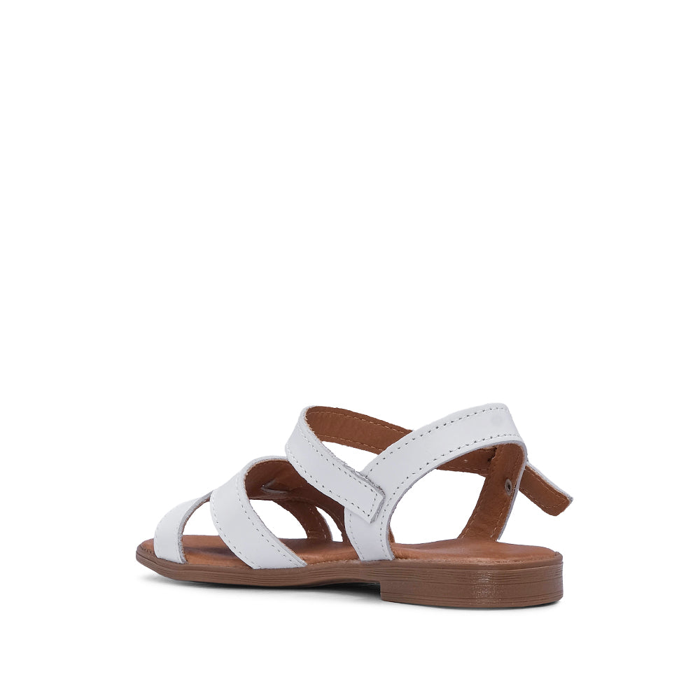 Sandália Salto Raso Mulher Pele Branco