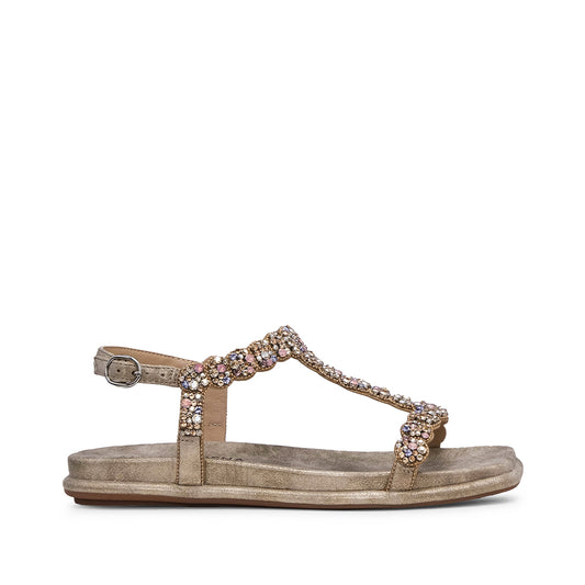 Sandália Salto Raso Mulher Bronze