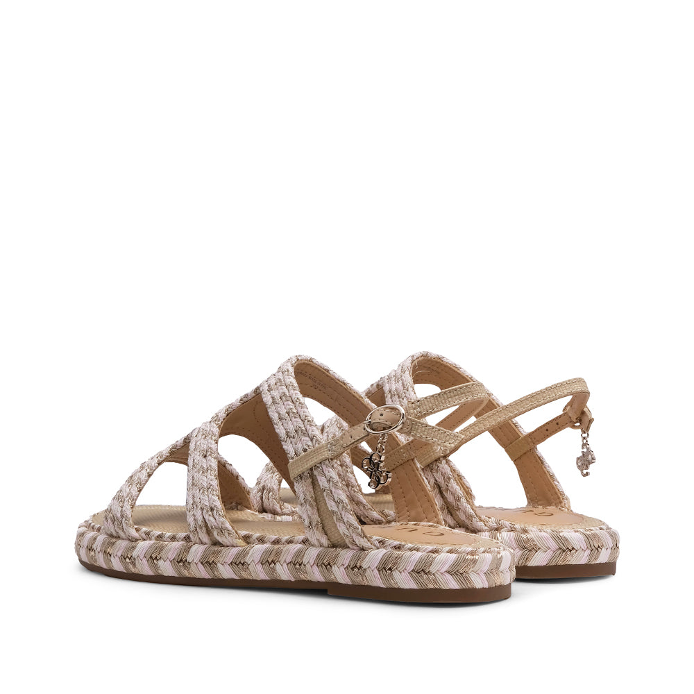 Sandália Salto Raso Mulher Bege