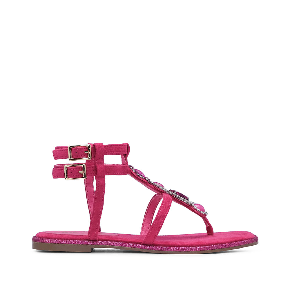 Sandália Salto Raso Mulher Fuxia