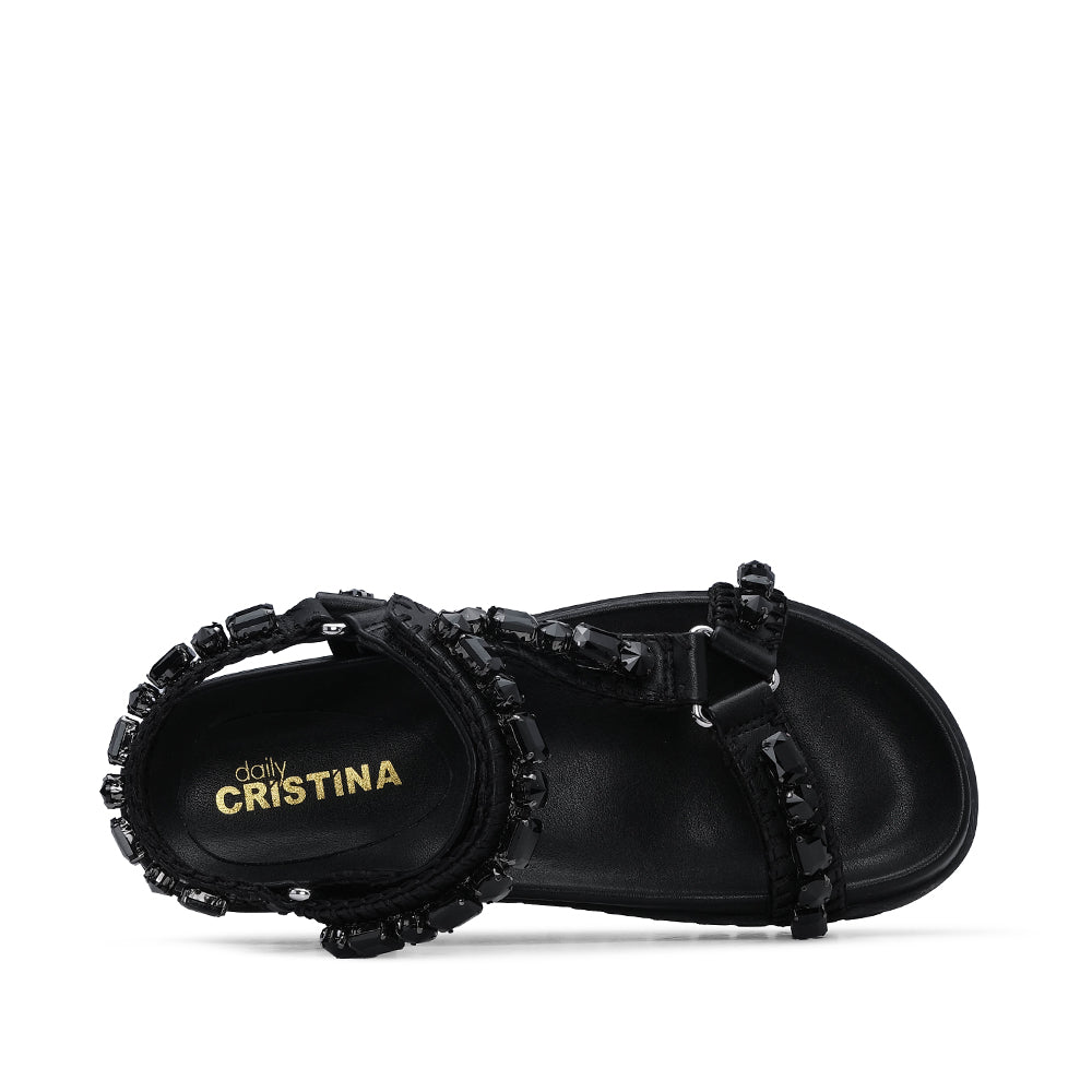 Sandália Casual Mulher Preto