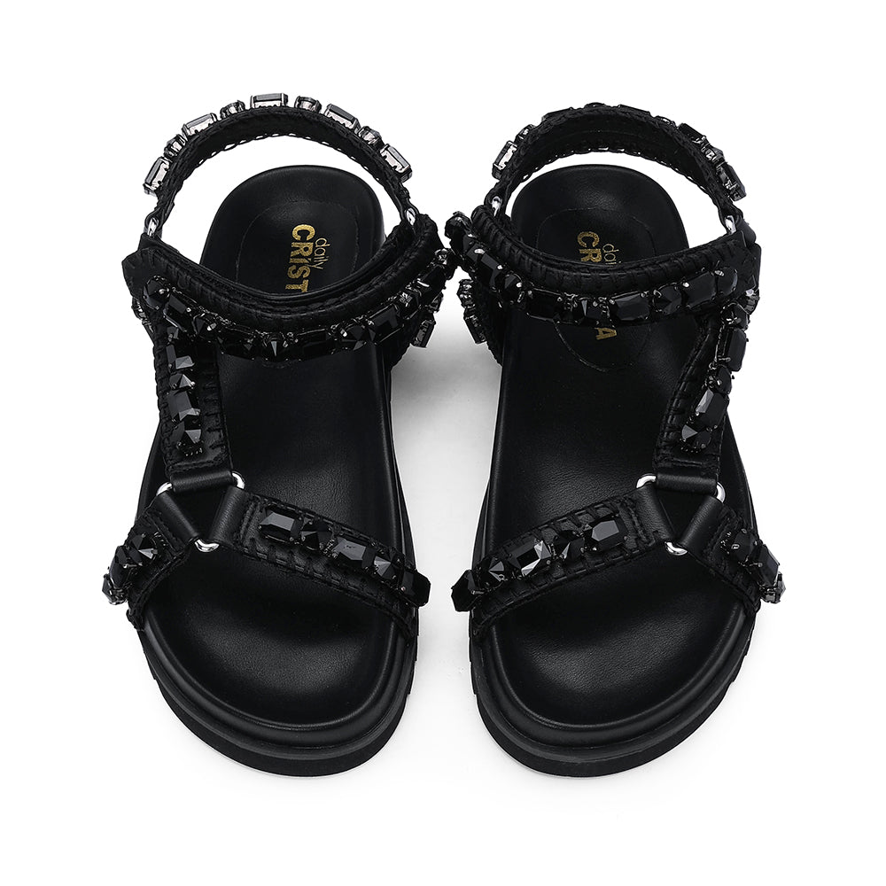 Sandália Casual Mulher Preto