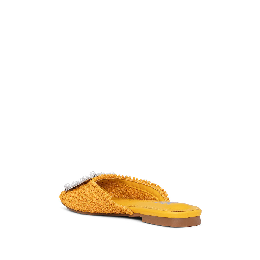 Mule Mulher Pele Sintética Amarelo