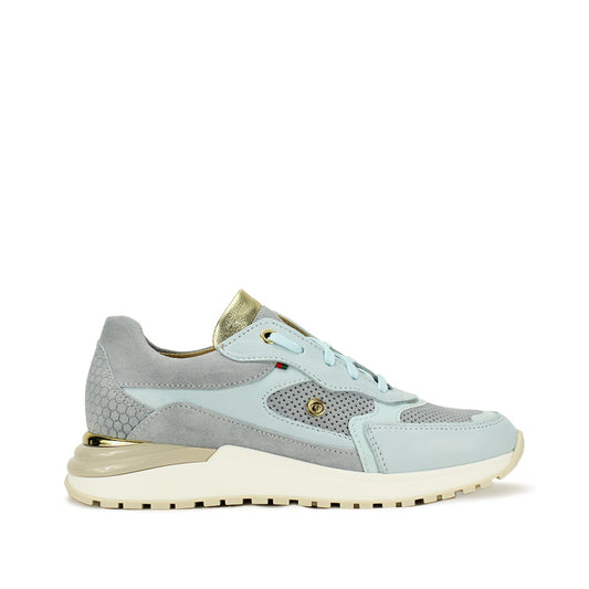 Sapatilha Casual Mulher Camurça Azul Celeste