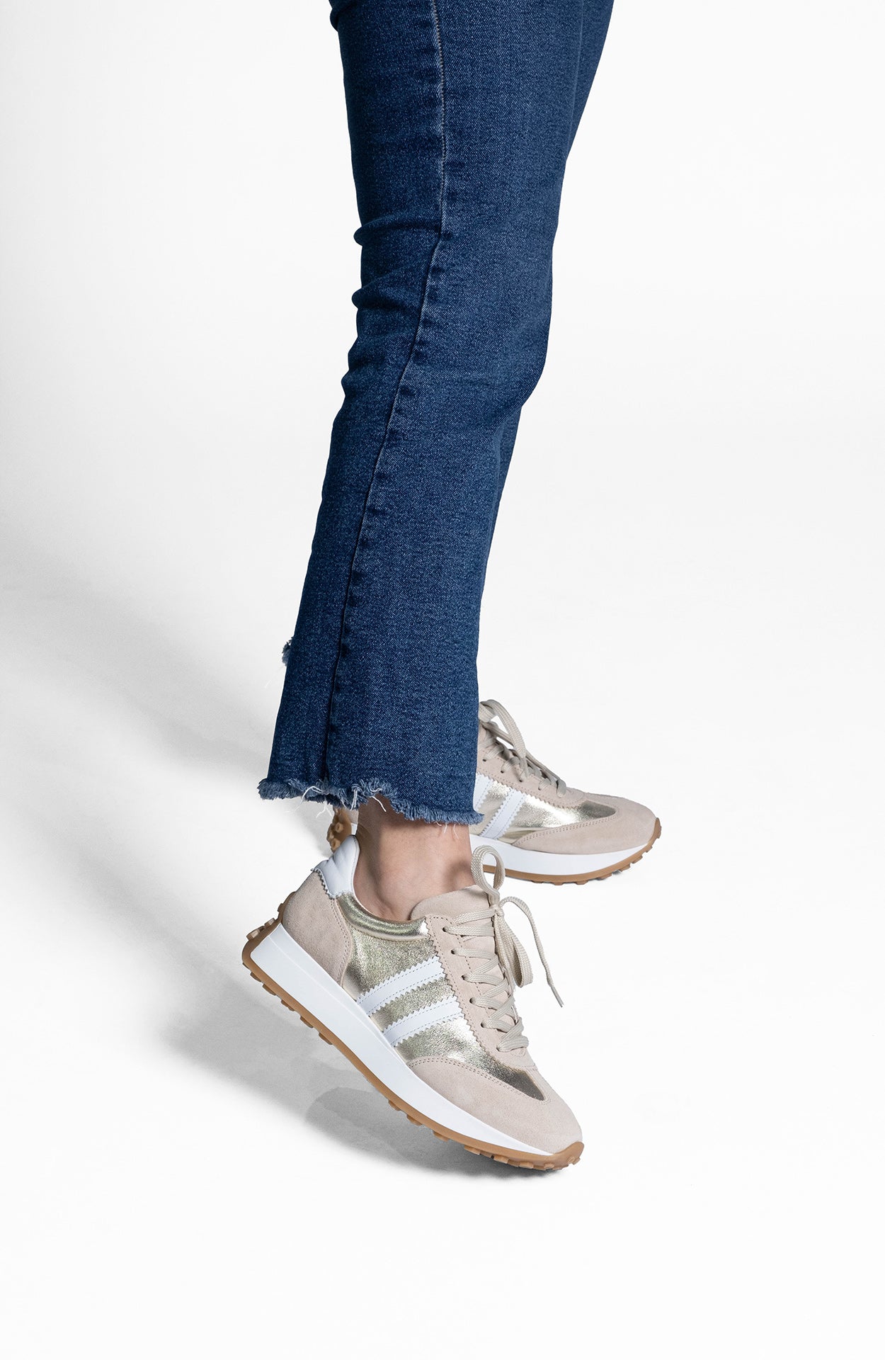 Sapatilha Casual Mulher Metalizado Dourado