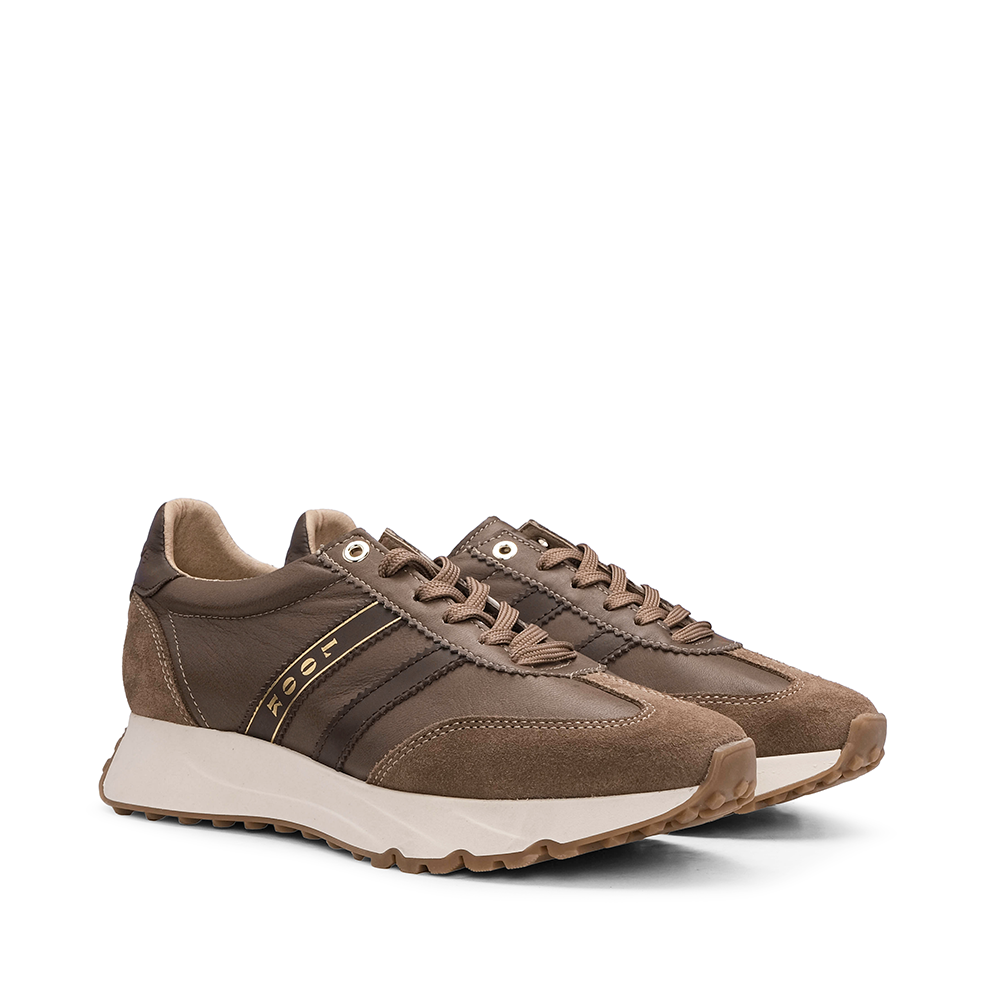Sapatilha Casual Mulher Pele Taupe
