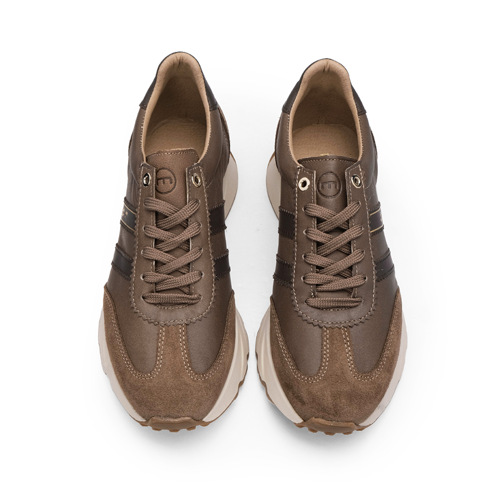 Sapatilha Casual Mulher Pele Taupe
