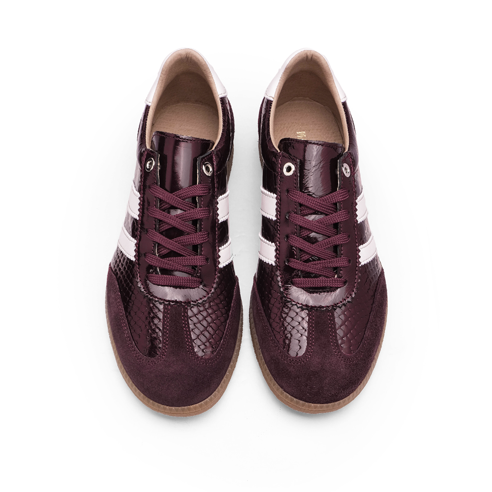 Sapatilha Casual Mulher Verniz Bordeaux