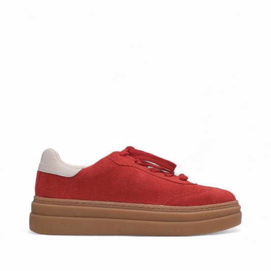 Sapatilha Casual Mulher Camurça Vermelho
