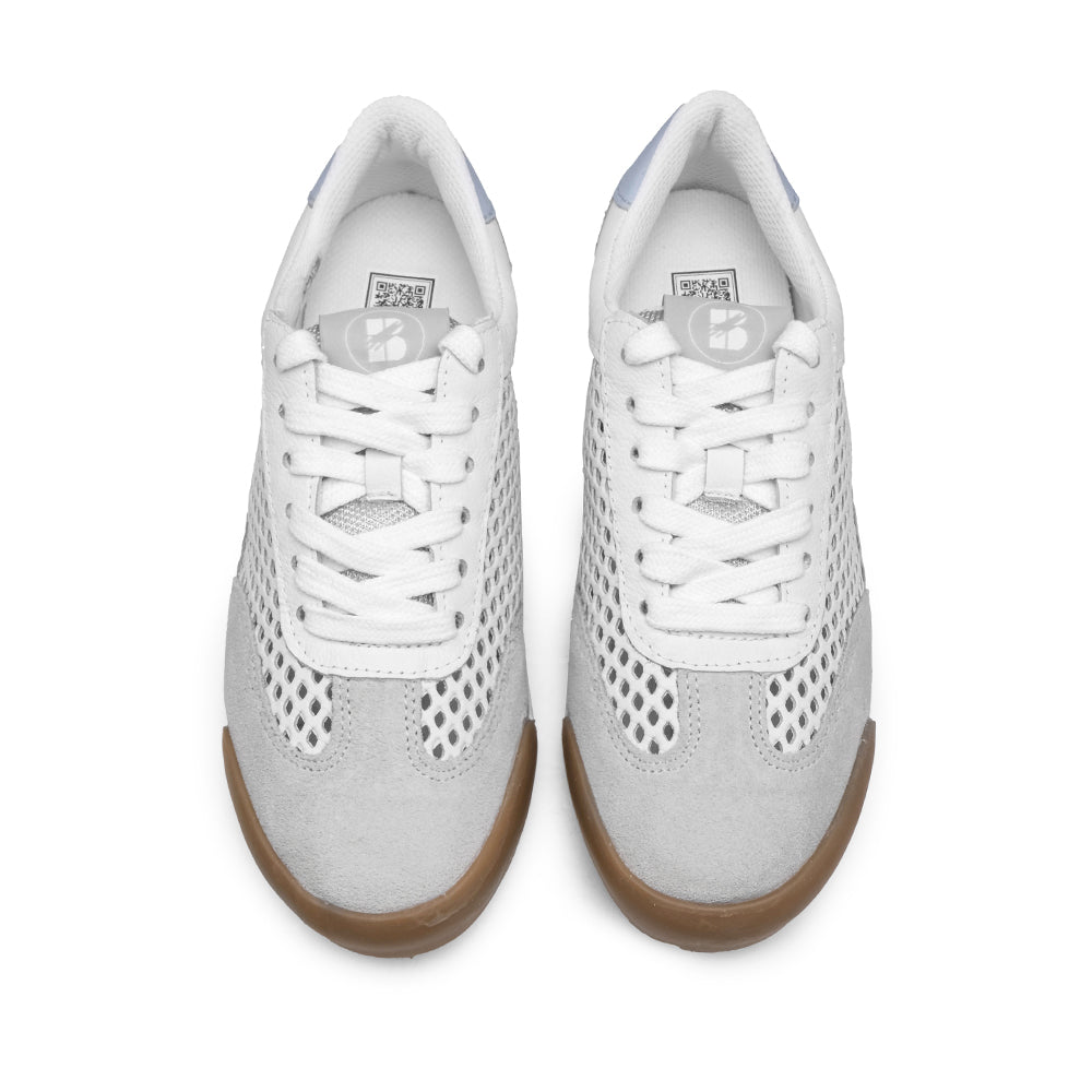 Sapatilha Casual Mulher Camurça Branco