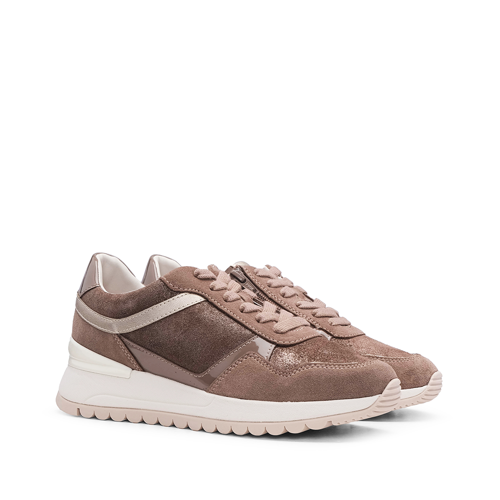 Sapatilha Casual Mulher Camurça Taupe