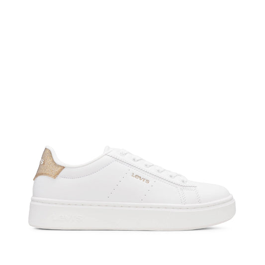 Sapatilha Casual Mulher Branco E Ouro