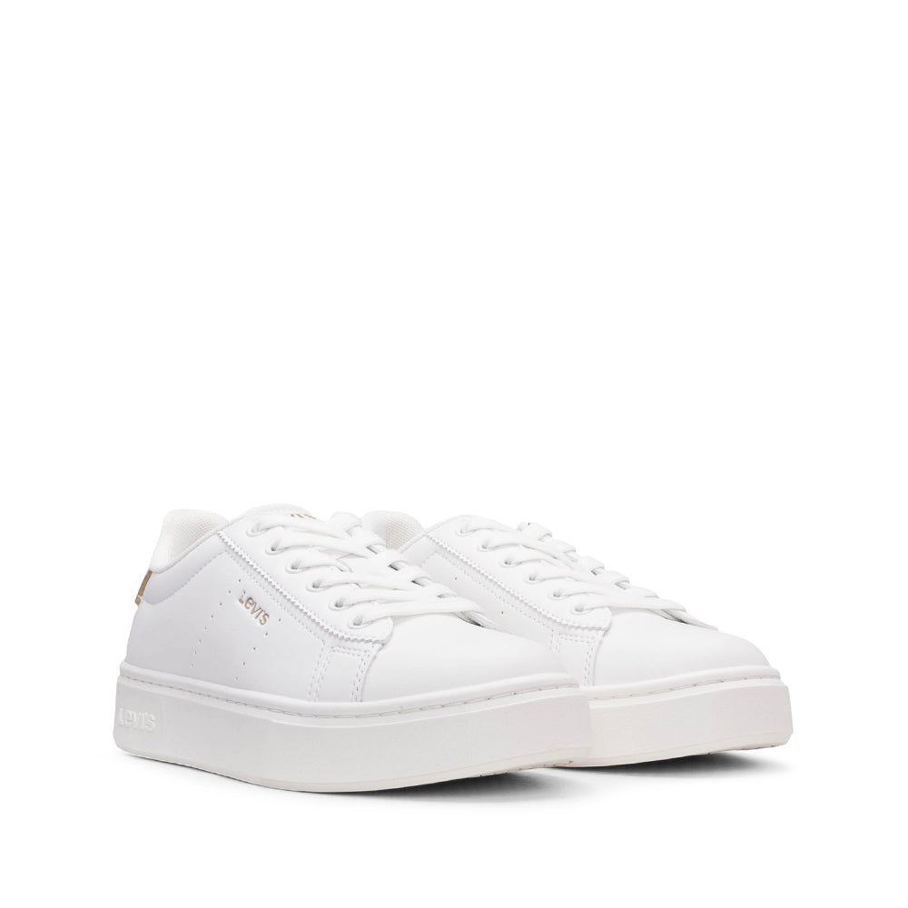 Sapatilha Casual Mulher Branco E Ouro
