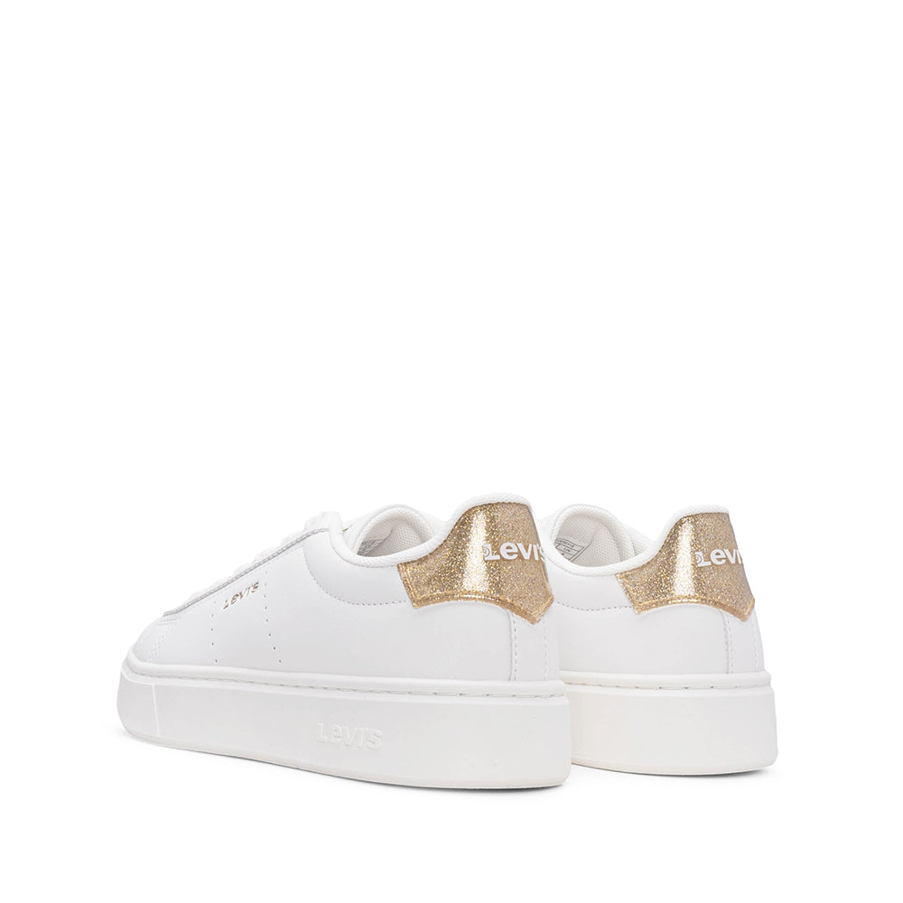 Sapatilha Casual Mulher Branco E Ouro