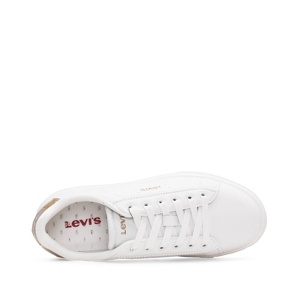 Sapatilha Casual Mulher Branco E Ouro