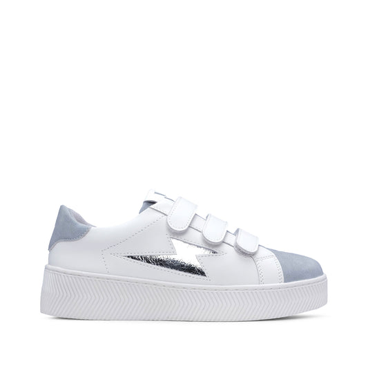 Sapatilha Casual Mulher Branco E Cinza