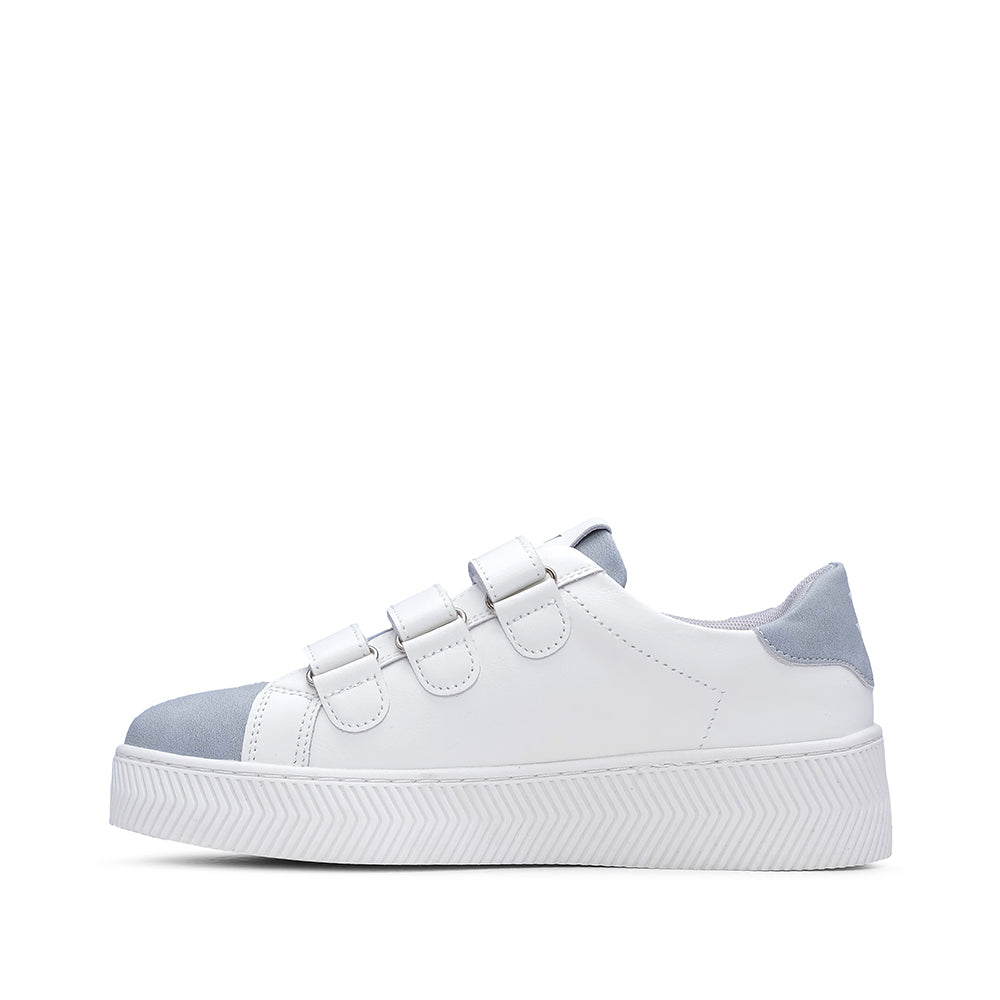 Sapatilha Casual Mulher Branco E Cinza
