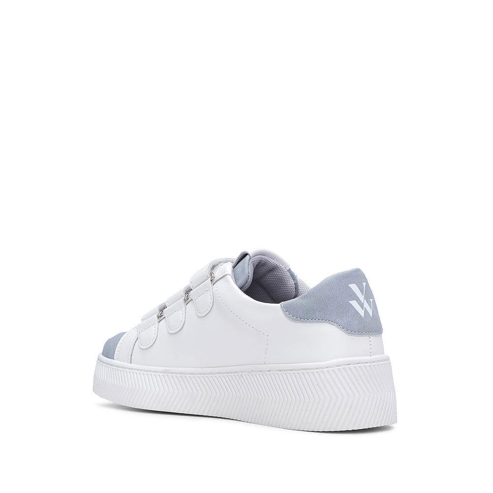 Sapatilha Casual Mulher Branco E Cinza