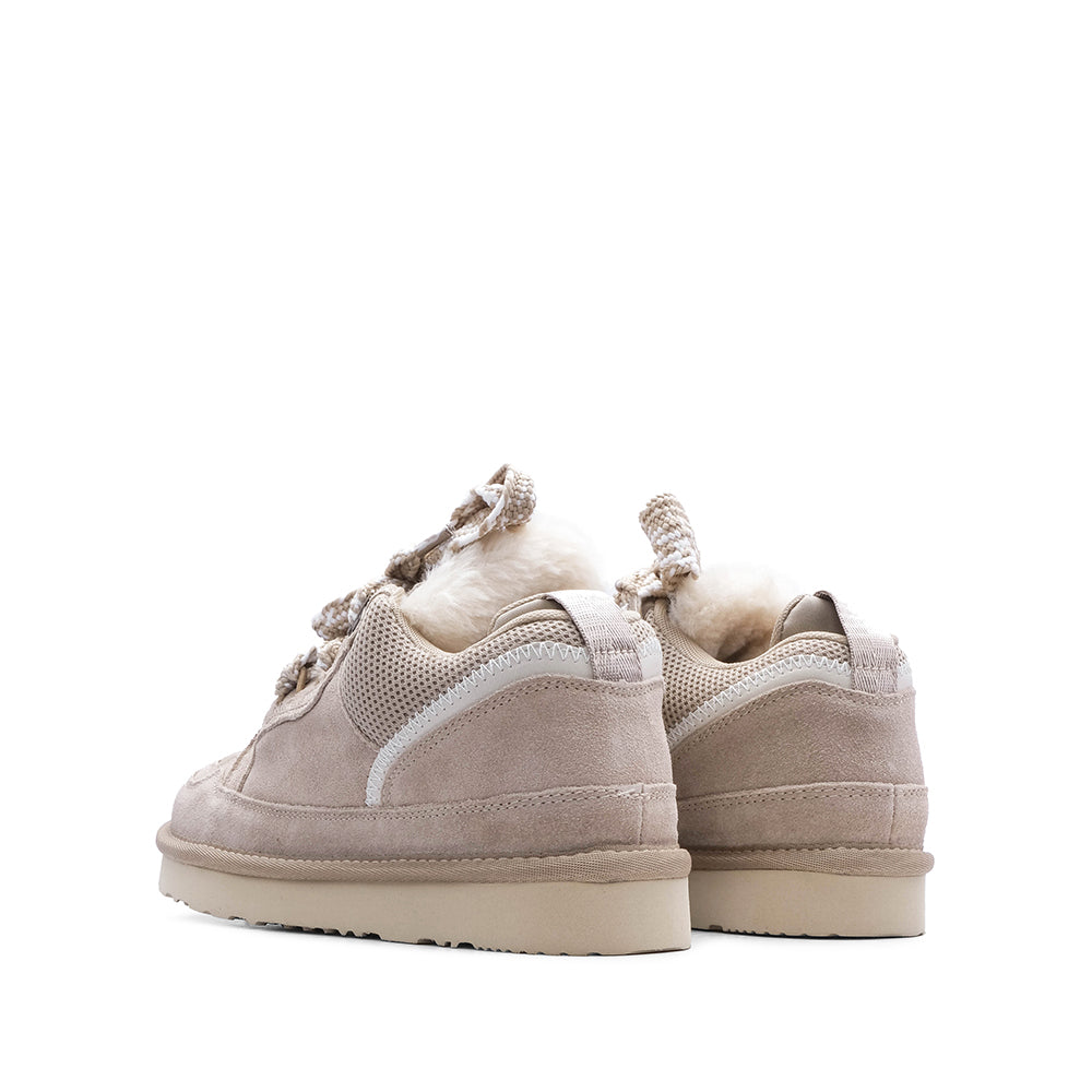 Sapatilha Casual Mulher Camurça Bege