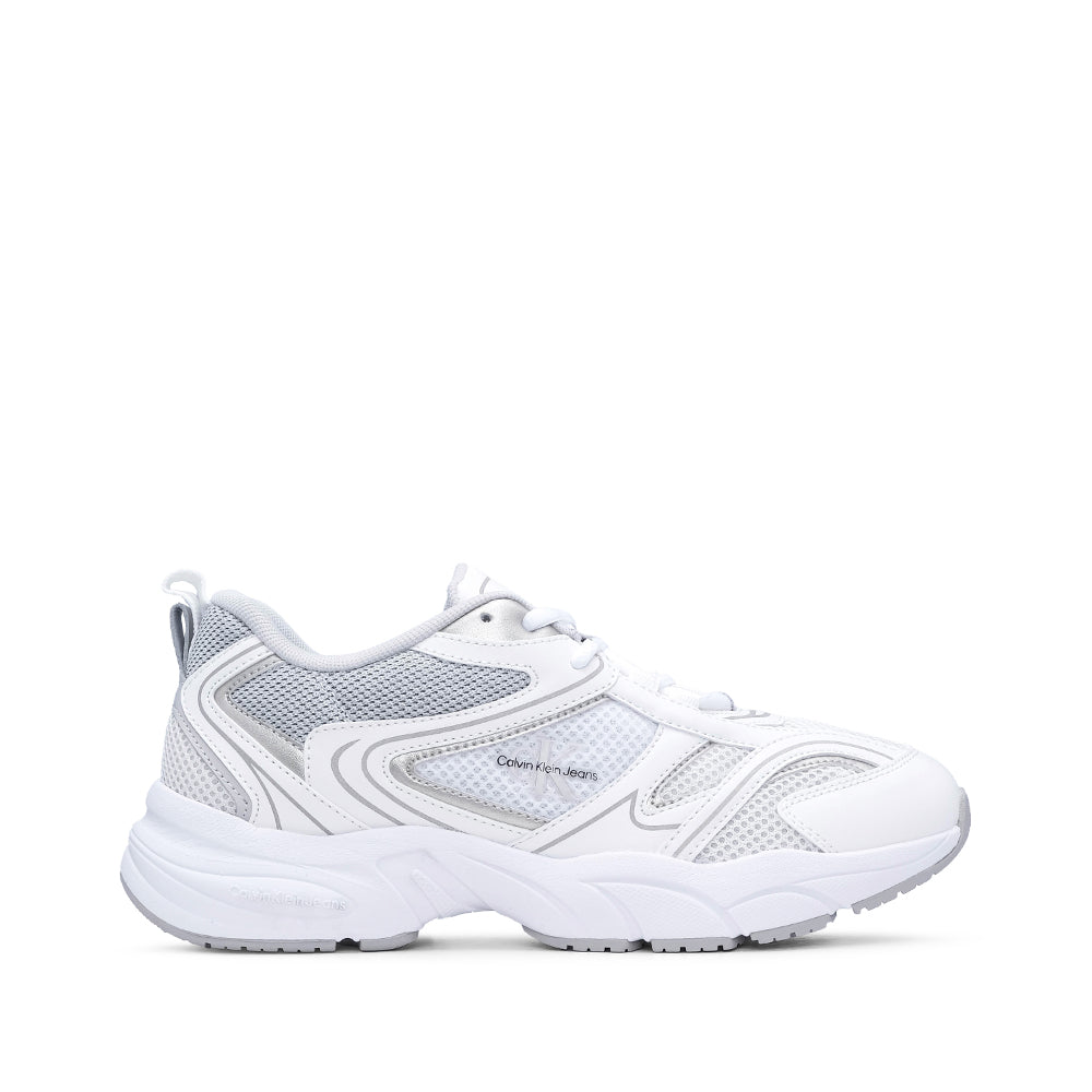Sapatilha Casual Mulher Branco E Prata