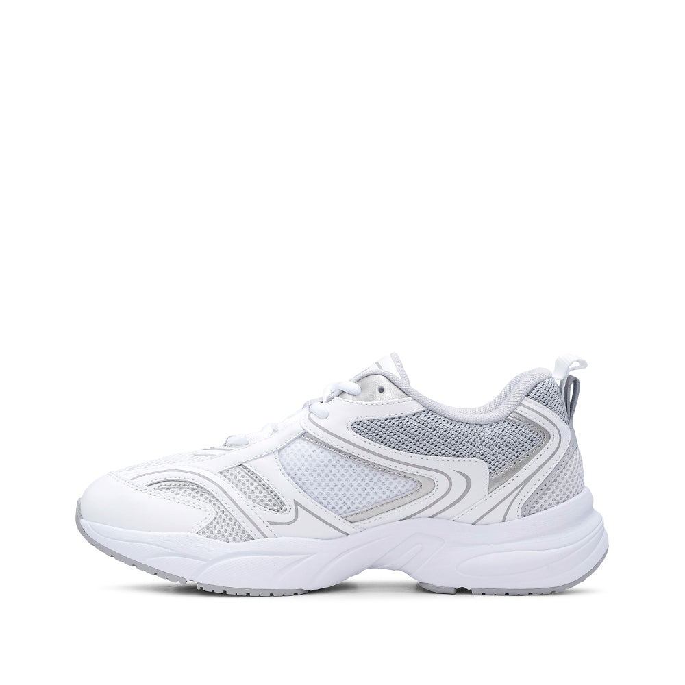 Sapatilha Casual Mulher Branco E Prata