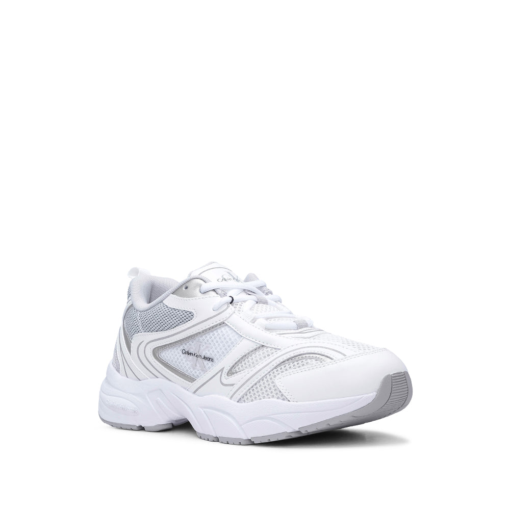 Sapatilha Casual Mulher Branco E Prata