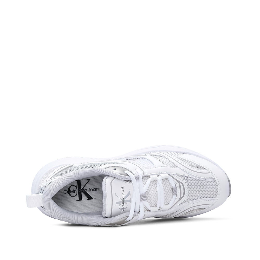 Sapatilha Casual Mulher Branco E Prata