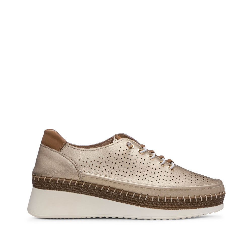 Sapatilha Casual Mulher Dourado