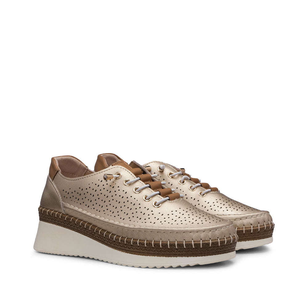 Sapatilha Casual Mulher Dourado