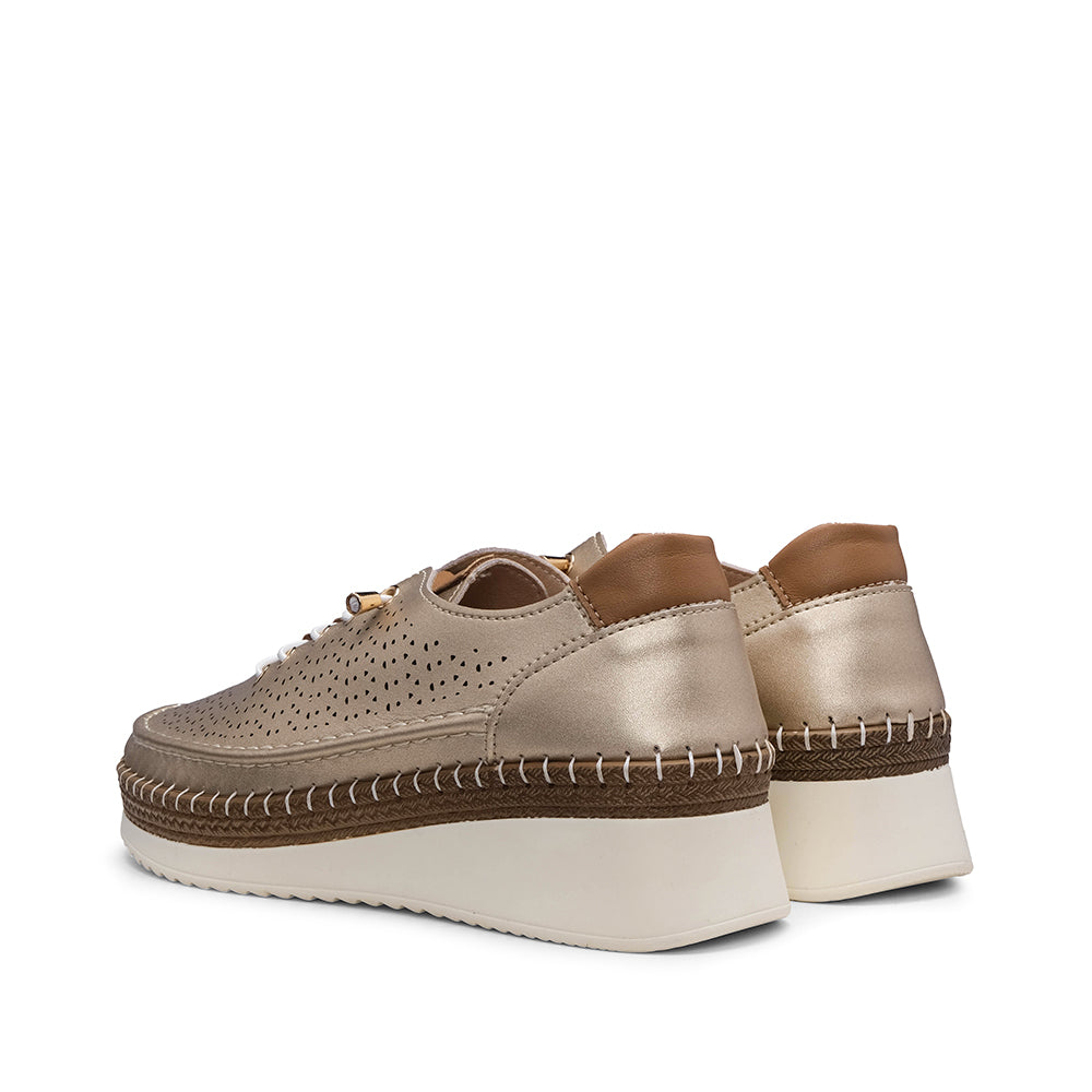 Sapatilha Casual Mulher Dourado