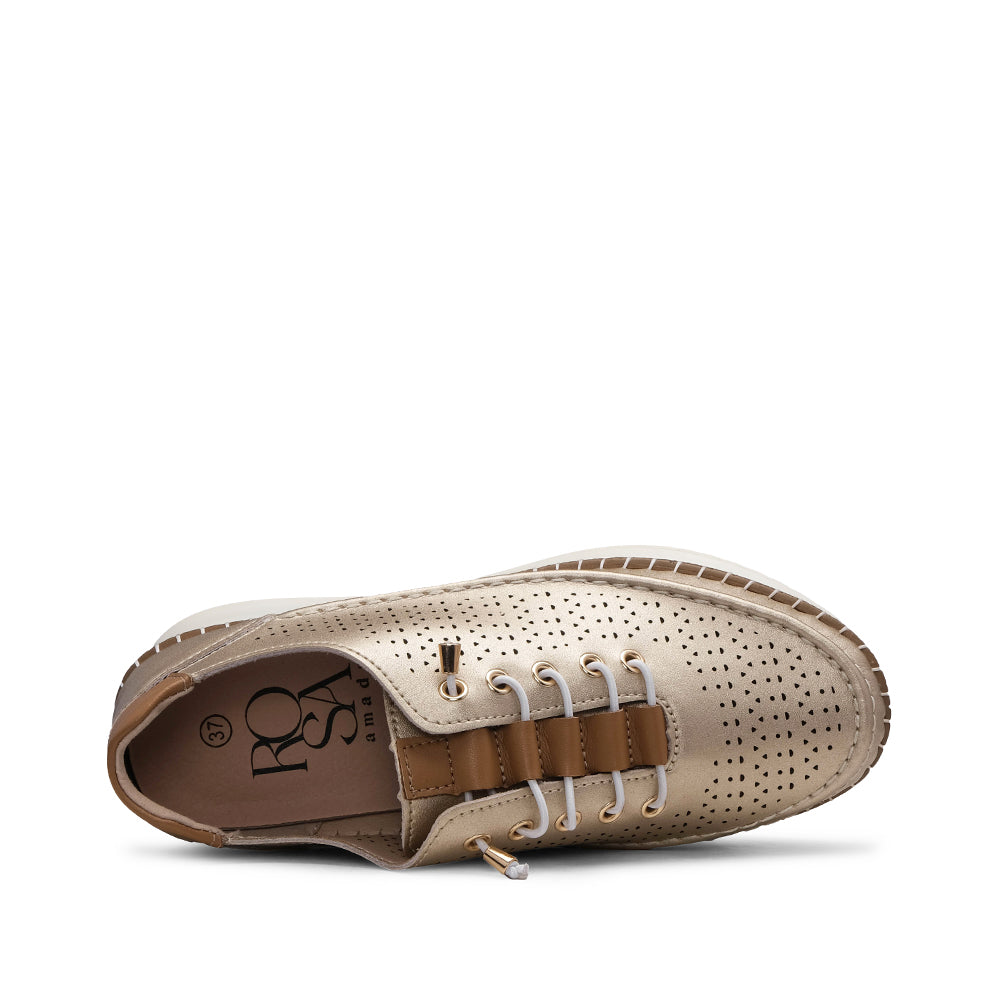 Sapatilha Casual Mulher Dourado