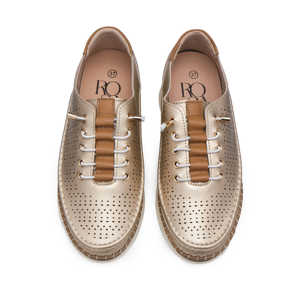 Sapatilha Casual Mulher Dourado