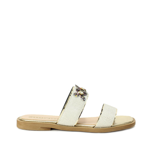 Chinelo Casual Mulher Fantasia Prata