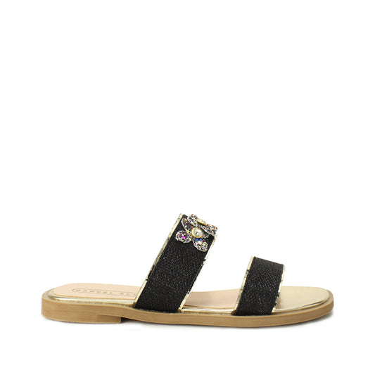 Chinelo Casual Mulher Fantasia Preto
