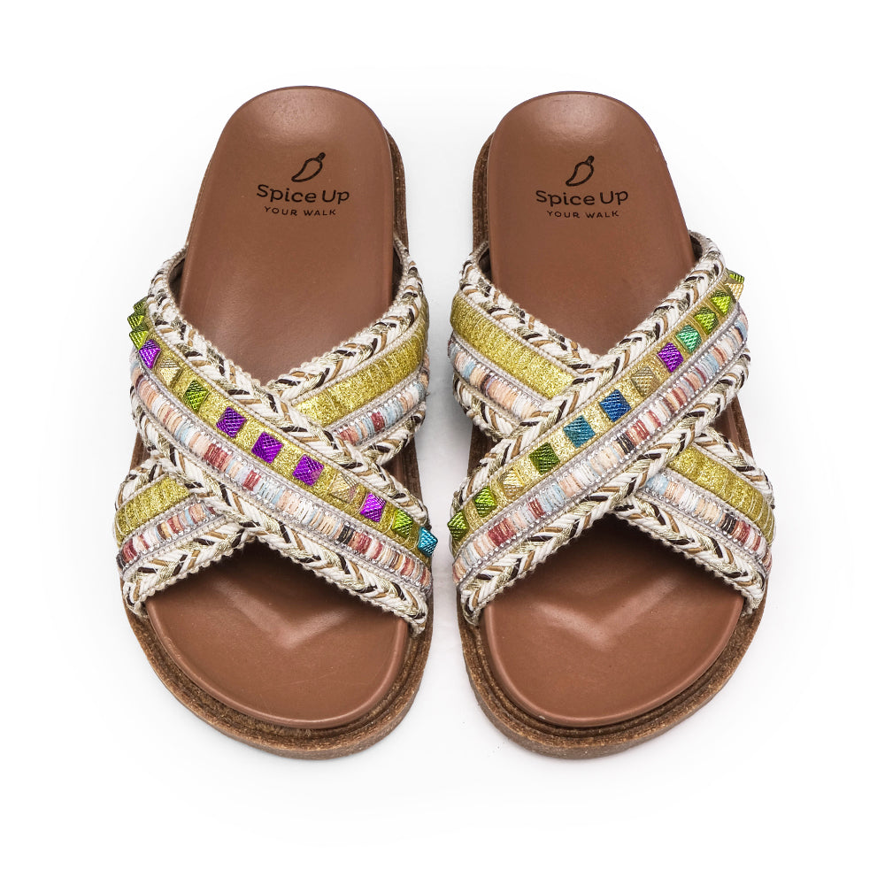 Chinelo Casual Mulher Bege