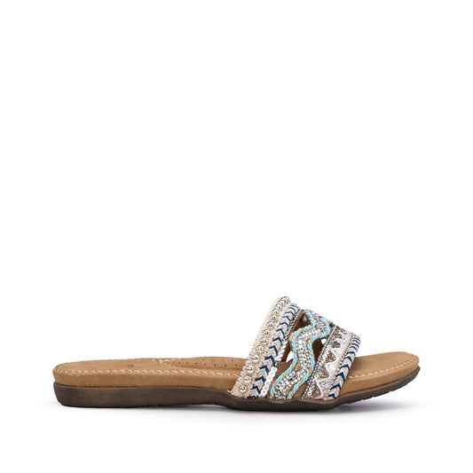Chinelo Casual Mulher Azul